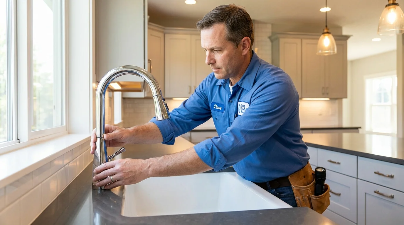 Kitchen faucet installation by Johns Plumbing LLC in Paola